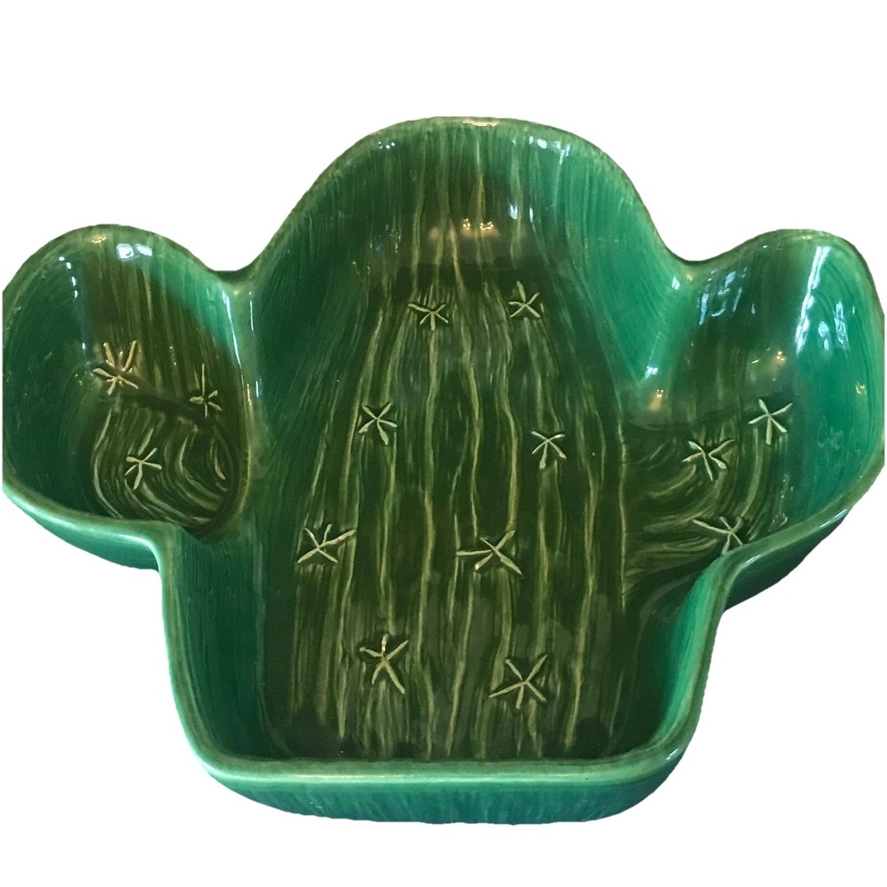 Vintage Treasure Craft Large Cactus Chip Bowl